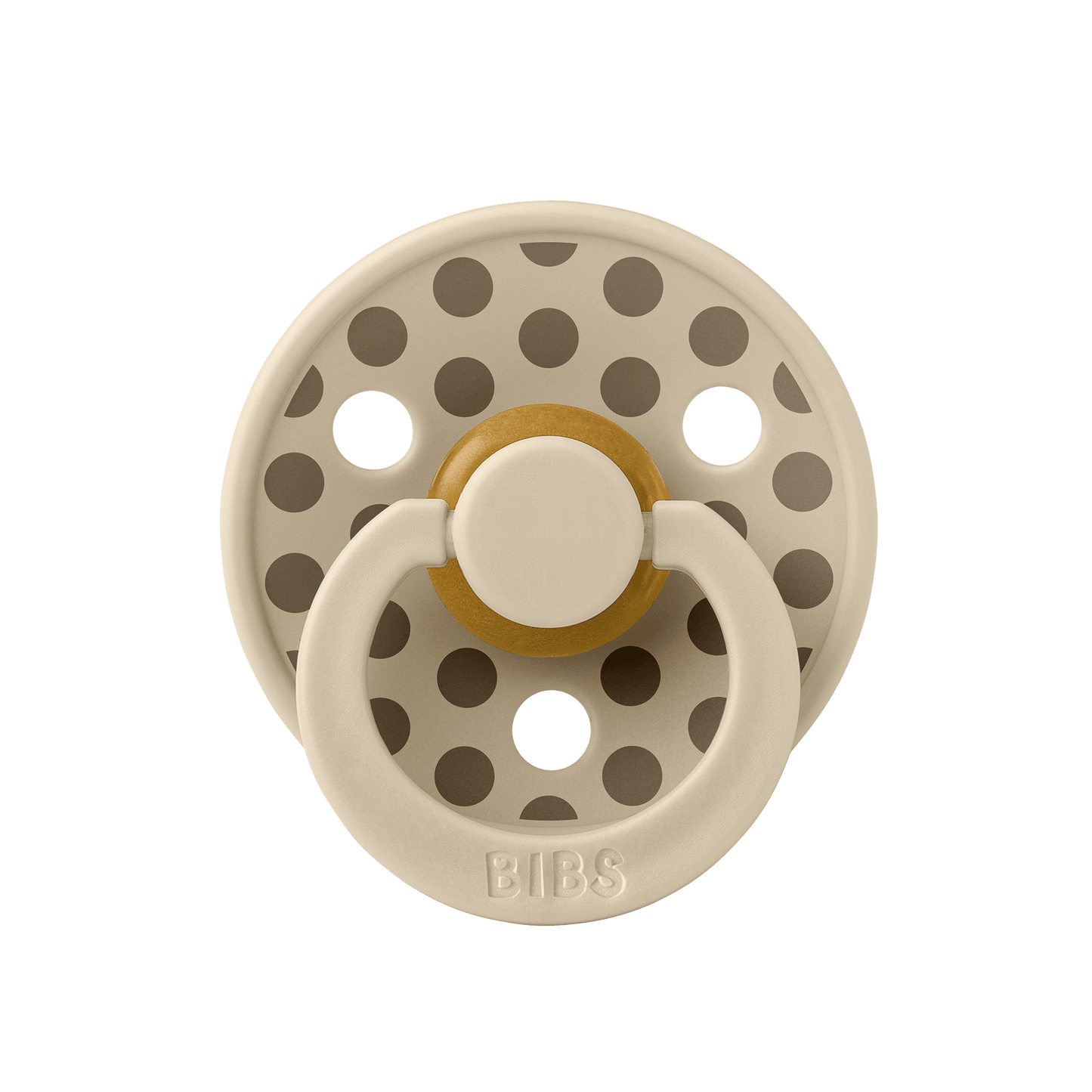 STUDIO Colour Pacifier Polka - Vanilla/Dark Oak