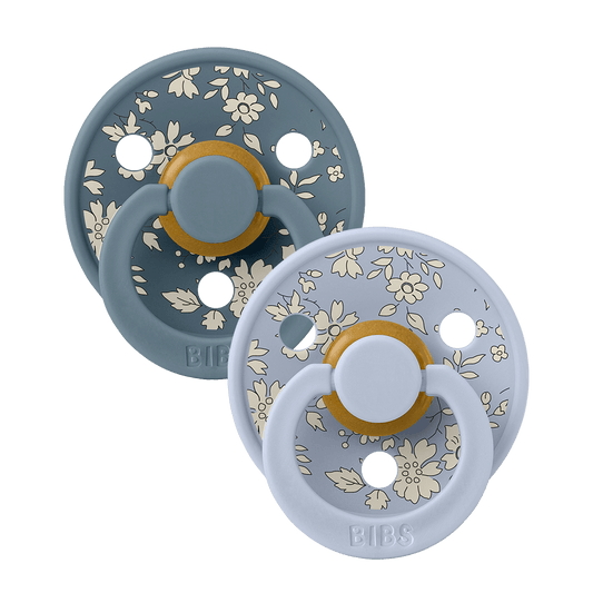 BIBS x LIBERTY Colour 2 Pack Capel - Dusty Blue Mix - BIBS