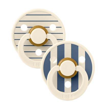 STUDIO Colour 2 Pack Pin - Ivory Steel Blue Mix - BIBS
