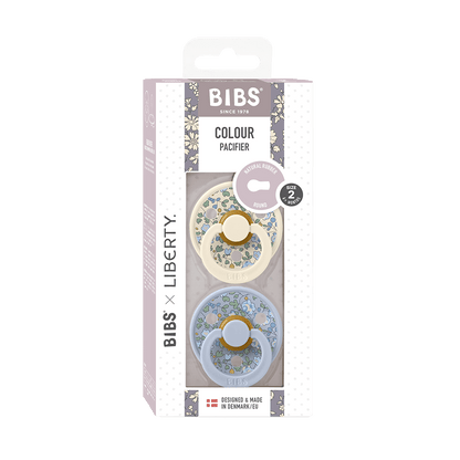 BIBS x LIBERTY Colour 2 Pack Eloise - Dusty Blue Mix - BIBS