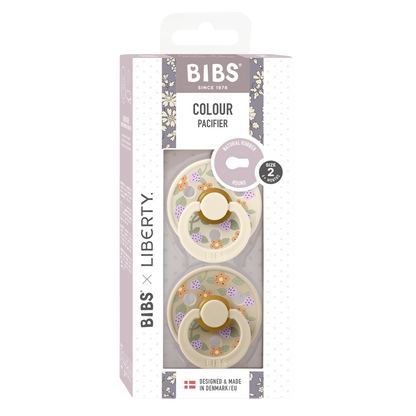 BIBS x LIBERTY Colour 2 Pack Strawberries and Cream – Ivory Mix