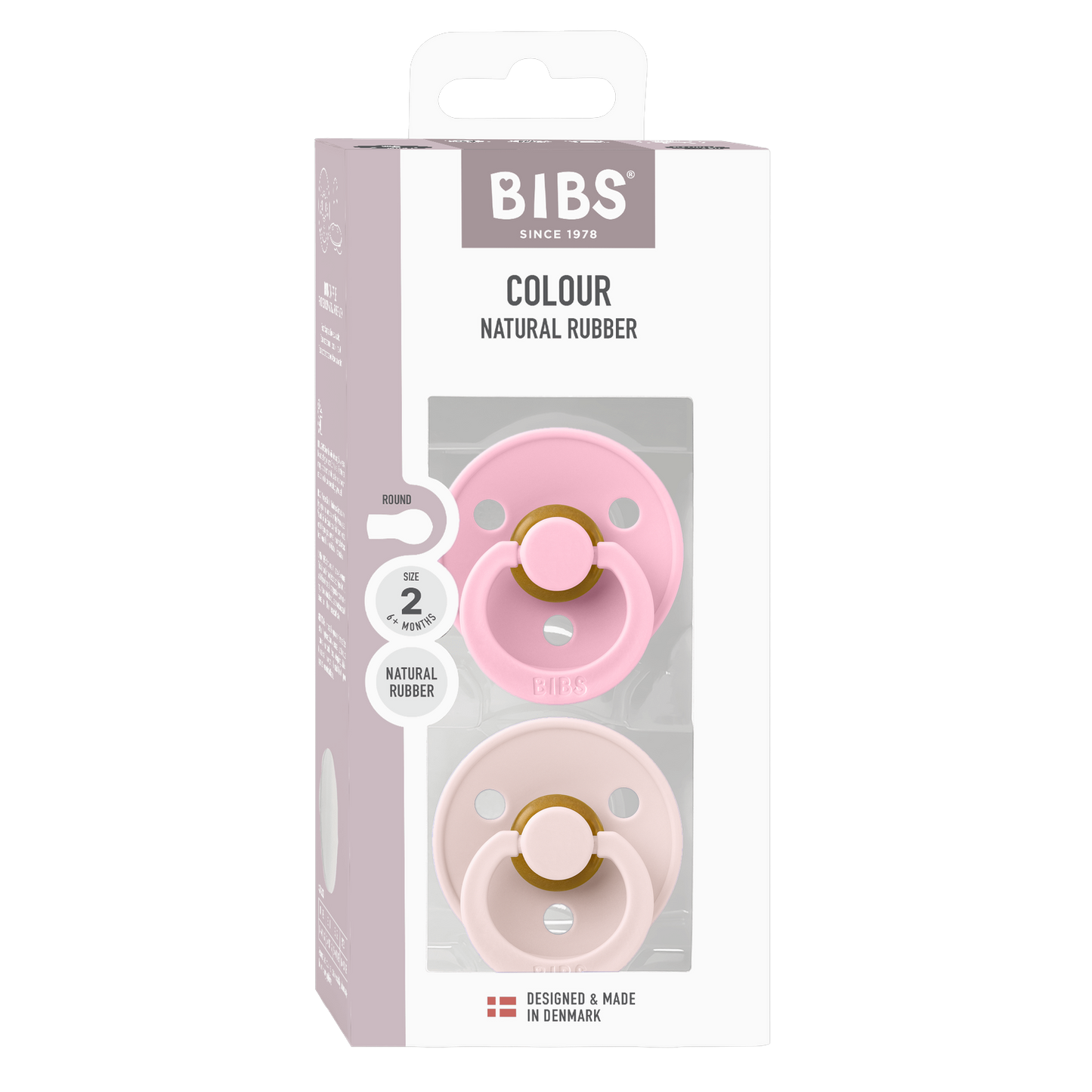 Colour-fopspenen 2-pack - Petal/Baby Pink