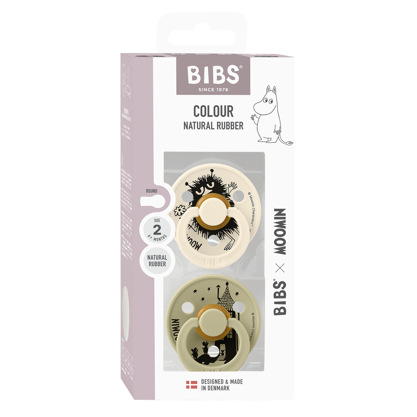 Sucettes BIBS x Moomin Colour, lot de 2, Stinky - Ivoire/Kaki