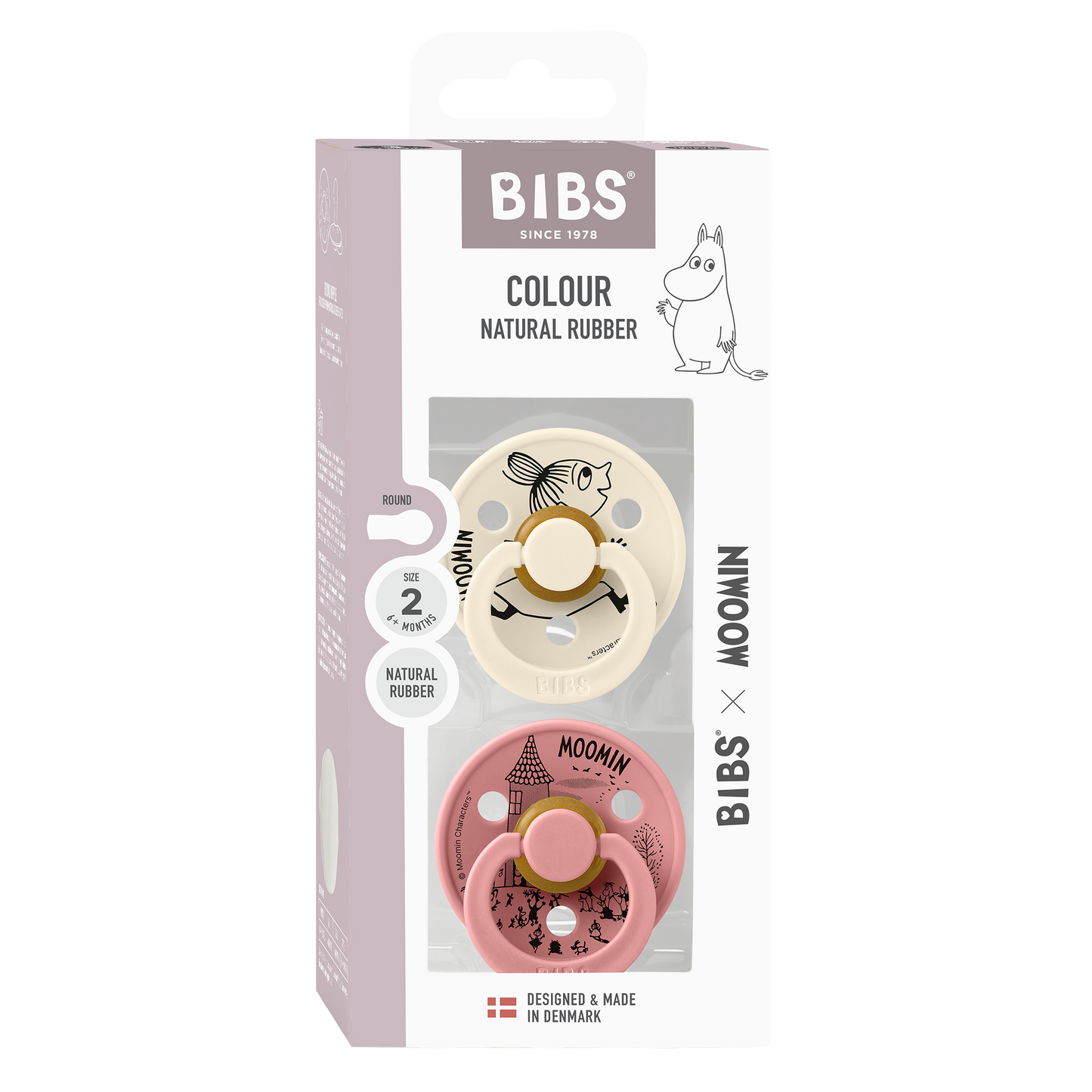BIBS x Moomin Colour 2 pack Little My - Ivory/Dusty Pink