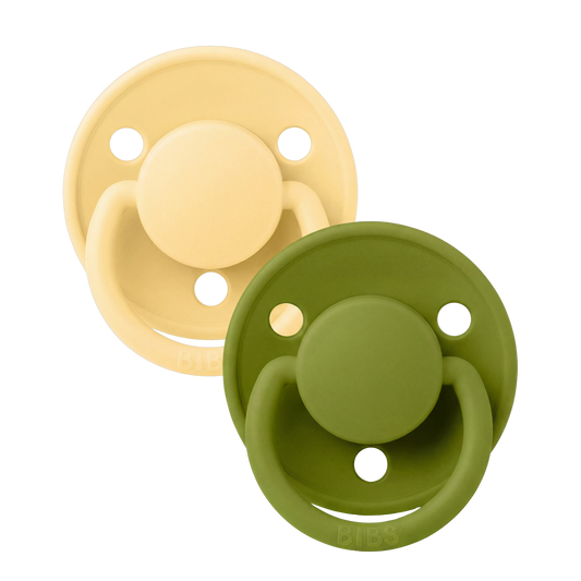 De Lux-sutter 2-pak - Pale Butter/Wasabi
