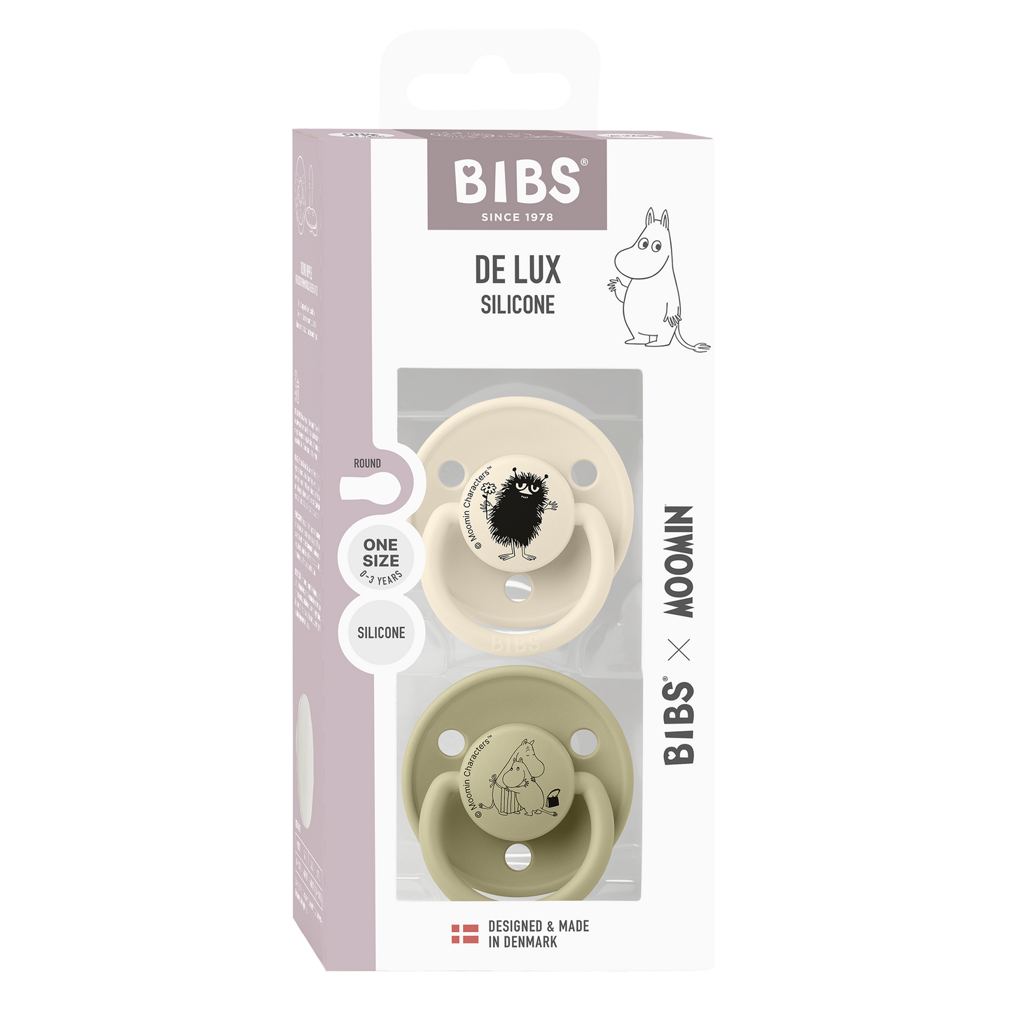 BIBS x Moomin De Lux 2 Pack Stinky - Ivory/Khaki