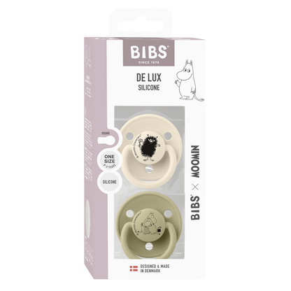 BIBS x Moomin De Lux 2 Pack Stinky - Ivory/Khaki