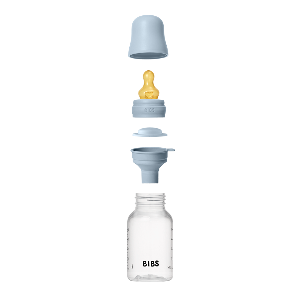 BPA-freies PP-Babyflaschenset 150 ml, Latex – Baby Blue