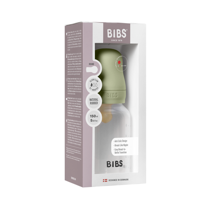 BPA-frit PP-flaskesæt til baby 150 ml Latex - Sage