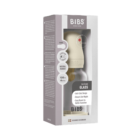 Baby Glass Bottle Set 120ml Latex - Ivory