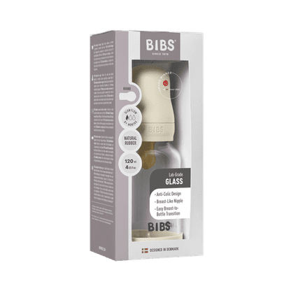 Baby Glass Bottle Set 120ml Latex - Ivory