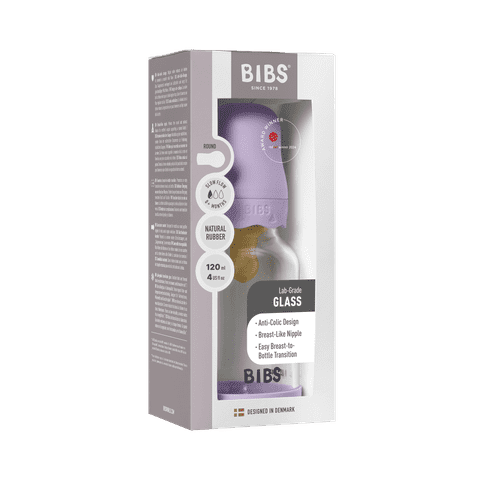 Baby Glass Bottle Boheme Set 120ml Latex - Violet Sky