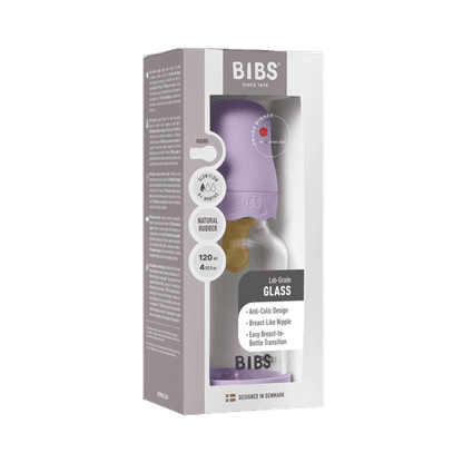 Baby Glass Bottle Boheme Set 120ml Latex - Violet Sky