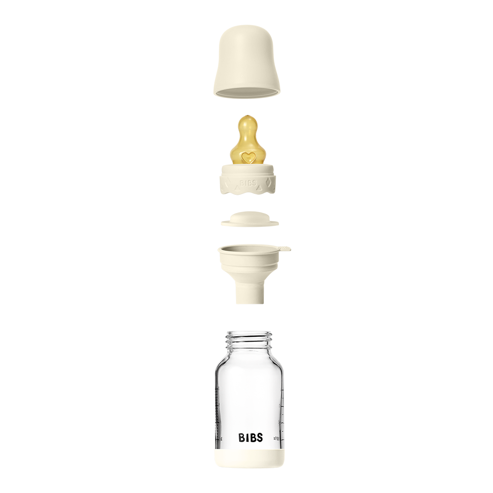 Babyglasflaschen-Set Boheme 120ml Latex – Ivory