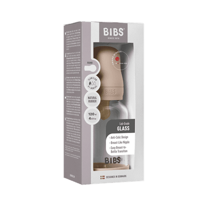 Babyglasflaschen-Set 120ml Latex – Blush