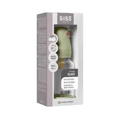 Baby Glass Bottle Set 120ml Latex - Sage