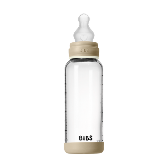 Glas-sutteflaske til baby Glow-sæt 240ml silikone - Vanilla