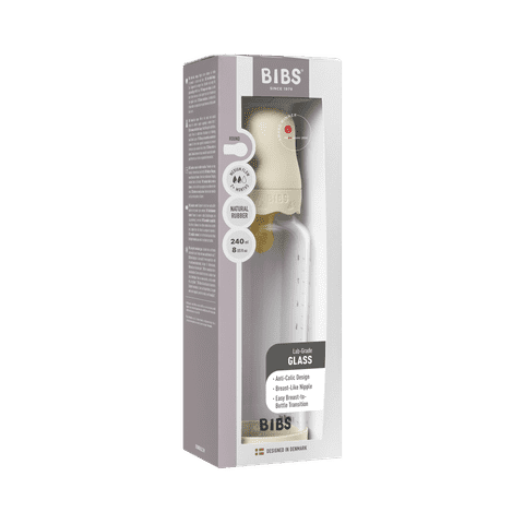 Babyglasflaschen-Set Boheme 240ml Latex – Ivory