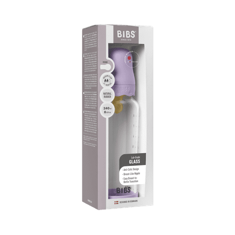 Baby Glass Bottle Boheme Set 240ml Latex - Violet Sky