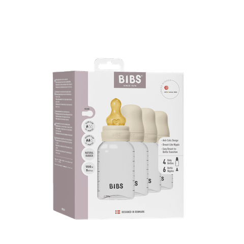 Babyflasche aus BPA-freiem PP, 150 ml, 4er-Pack, Latex – Ivory