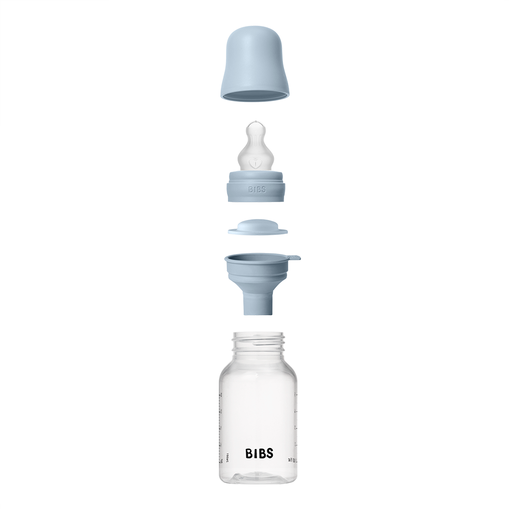 BPA-freies PP-Babyflaschenset 150 ml, Silikon – Baby Blue