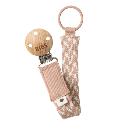 Pleciona zawieszka do smoczka Blush/Ivory