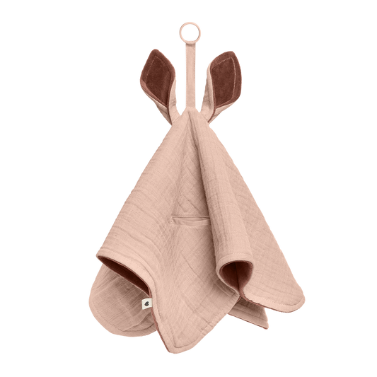Doudou bibs Kangourou Blush