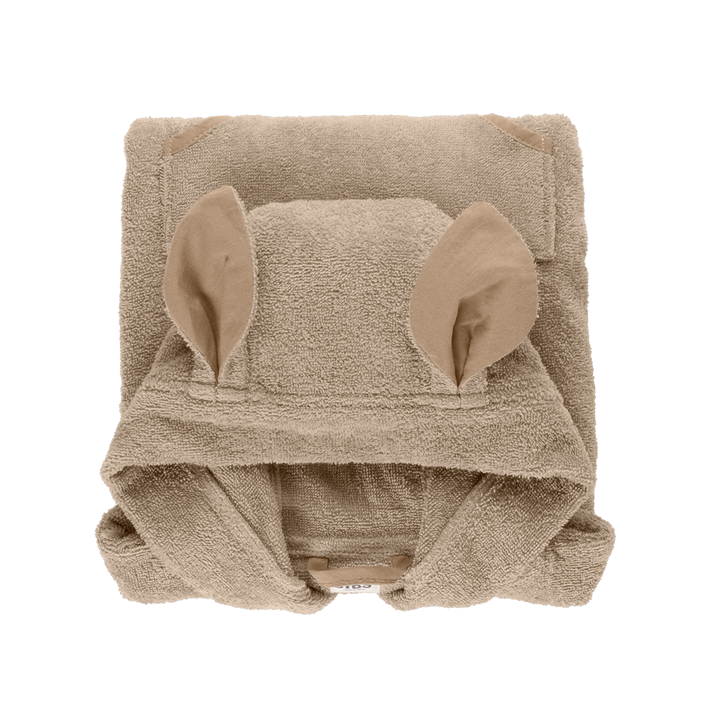 Poncho kąpielowe Kangaroo dla małych dzieci Vanilla