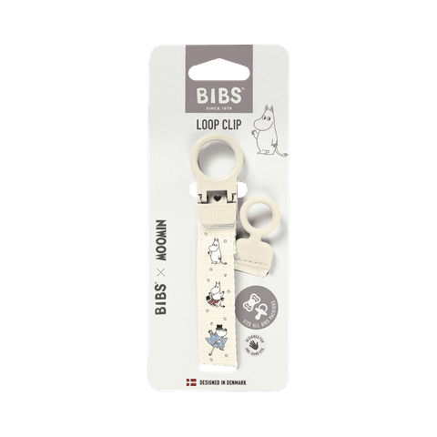 BIBS x Moomins sutteclip med løkke - Ivory