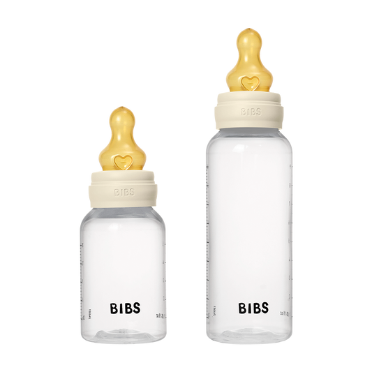 BPA-freies PP-Babyflaschenset Grow and Flow 150 ml/270 ml, Latex – Ivory