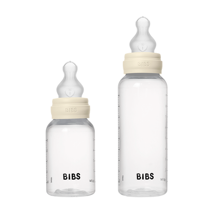 BPA-freies PP-Babyflaschenset Grow and Flow 150 ml/270 ml, Silikon – Ivory
