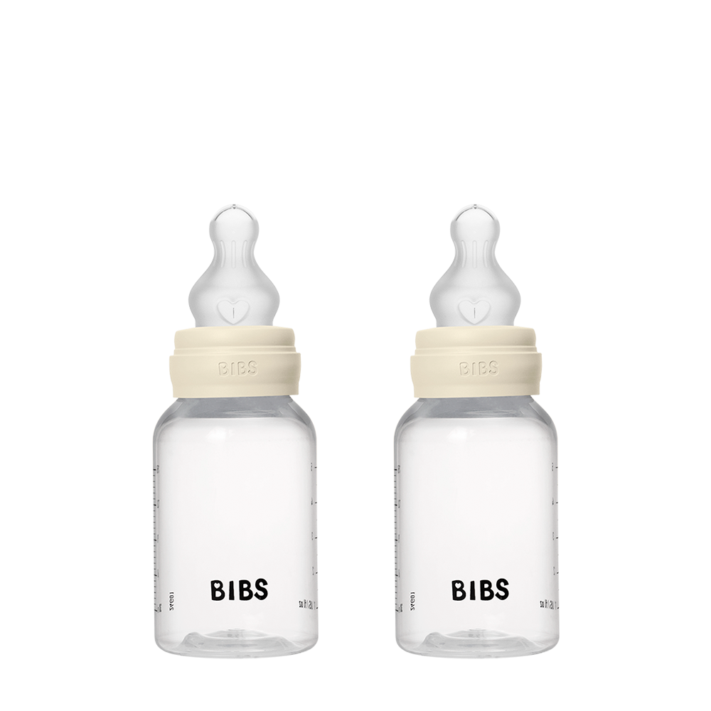 Zestaw 2 butelek dla niemowląt z bezpiecznego dla BPA polipropylenu PP, 150 ml, silikon - Ivory