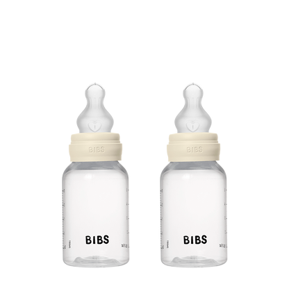 Zestaw 2 butelek dla niemowląt z bezpiecznego dla BPA polipropylenu PP, 150 ml, silikon - Ivory