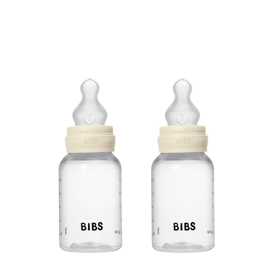 Baby BPA-Free PP Bottle Set 150ml 2 Pack Silicone - Ivory