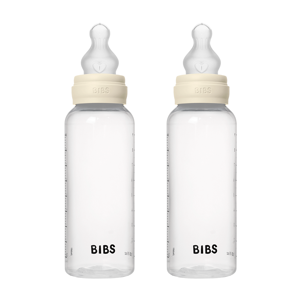 Komplet sutteflaskesæt til baby 270 ml 2-pak Silikone - Ivory
