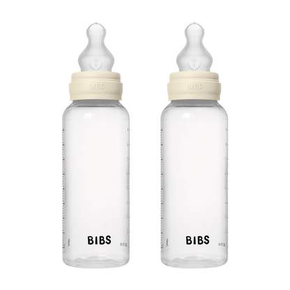 Komplet sutteflaskesæt til baby 270 ml 2-pak Silikone - Ivory