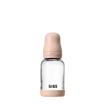 Babyglasflaschen-Set 120ml Silikon – Blush