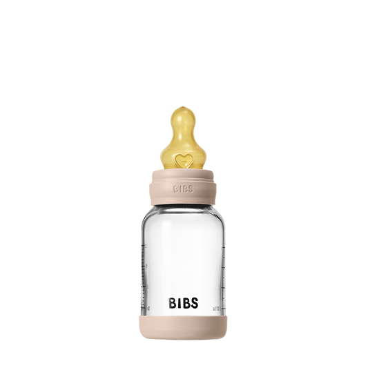 Coffret biberon en verre 120 ml Latex - Blush