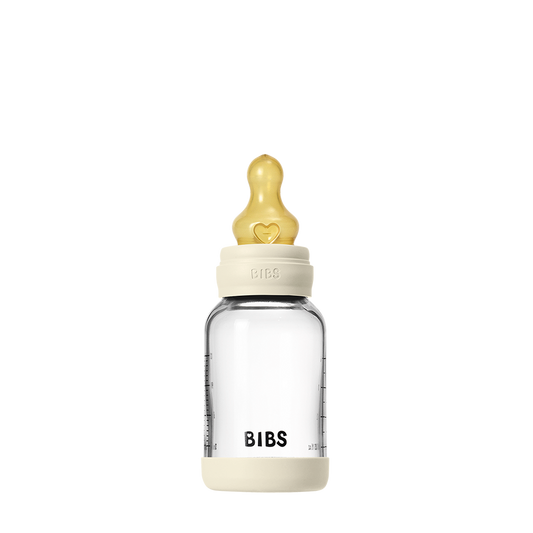 Coffret biberon en verre 120 ml Latex - Ivoire