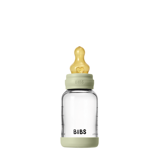 Coffret biberon en verre 120 ml Latex - Sauge