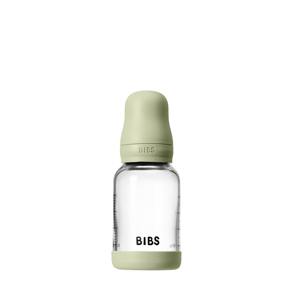 Babyglasflaschen-Set 120ml Silikon – Sage