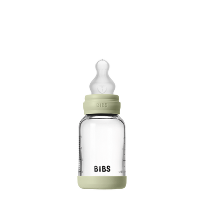 Babyglasflaschen-Set 120ml Silikon – Sage