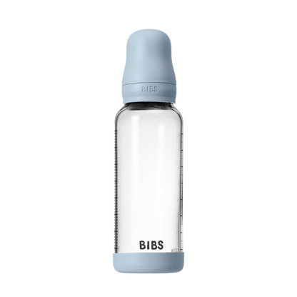 Babyglasflaschen-Set 240ml Silikon – Baby Blue