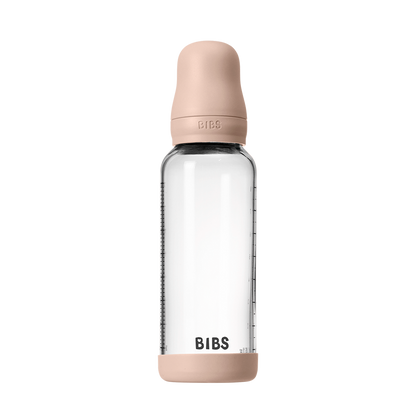 Babyglasflaschen-Set 240ml Silikon – Blush