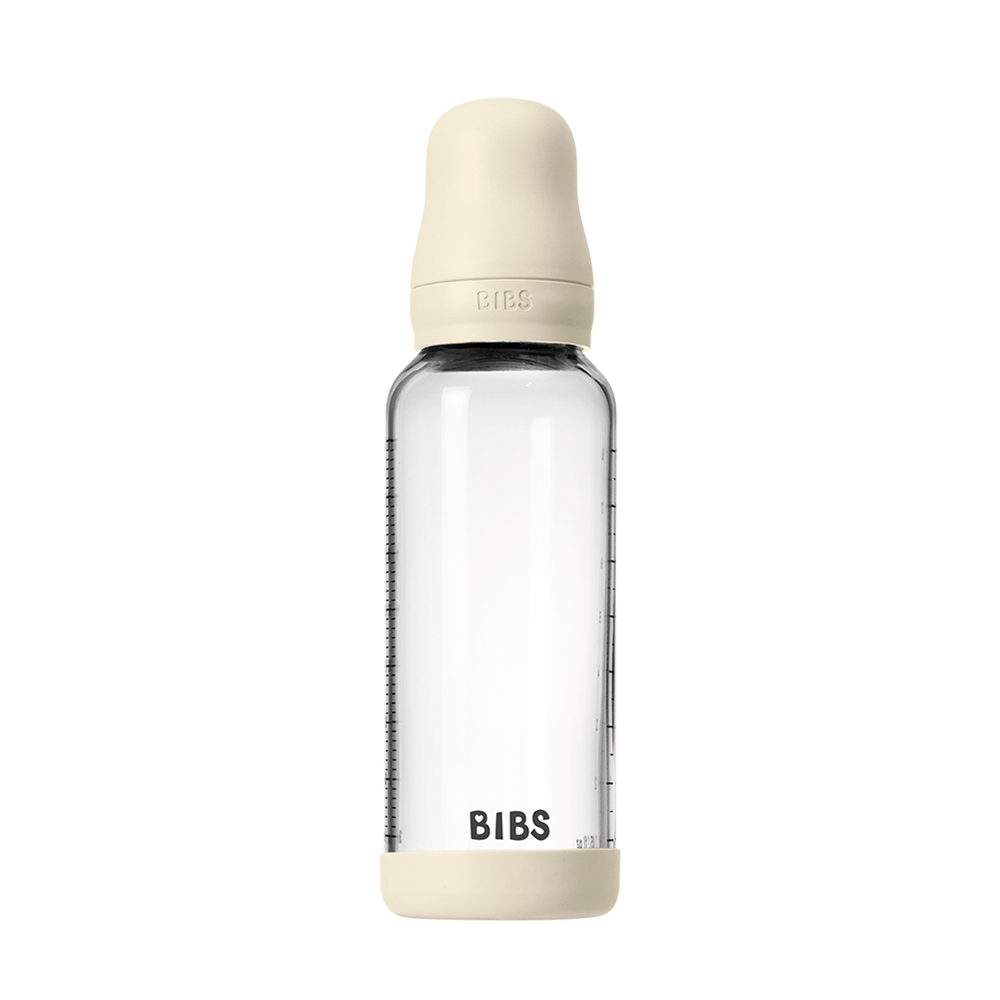 Babyglasflaschen-Set 240ml Silikon – Ivory
