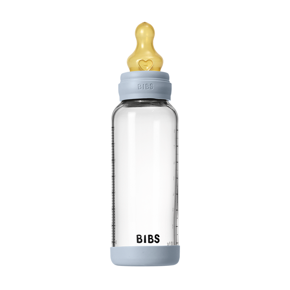 Babyglasflaschen-Set 240ml Latex – Baby Blue