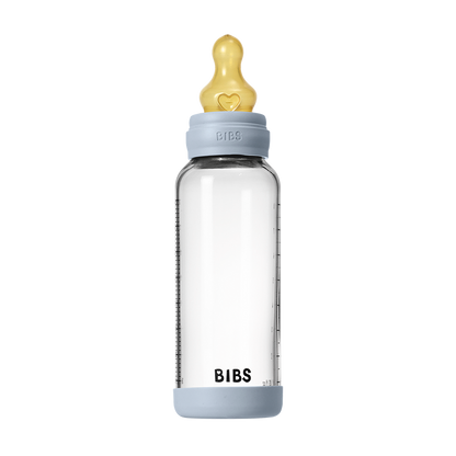 Babyglasflaschen-Set 240ml Latex – Baby Blue