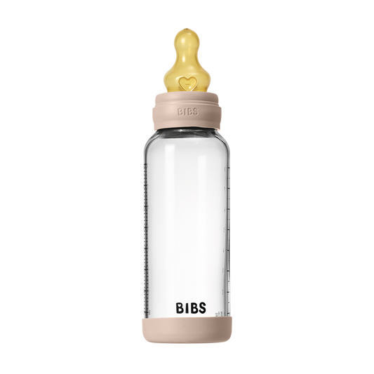 Coffret biberon en verre 240 ml Latex - Blush