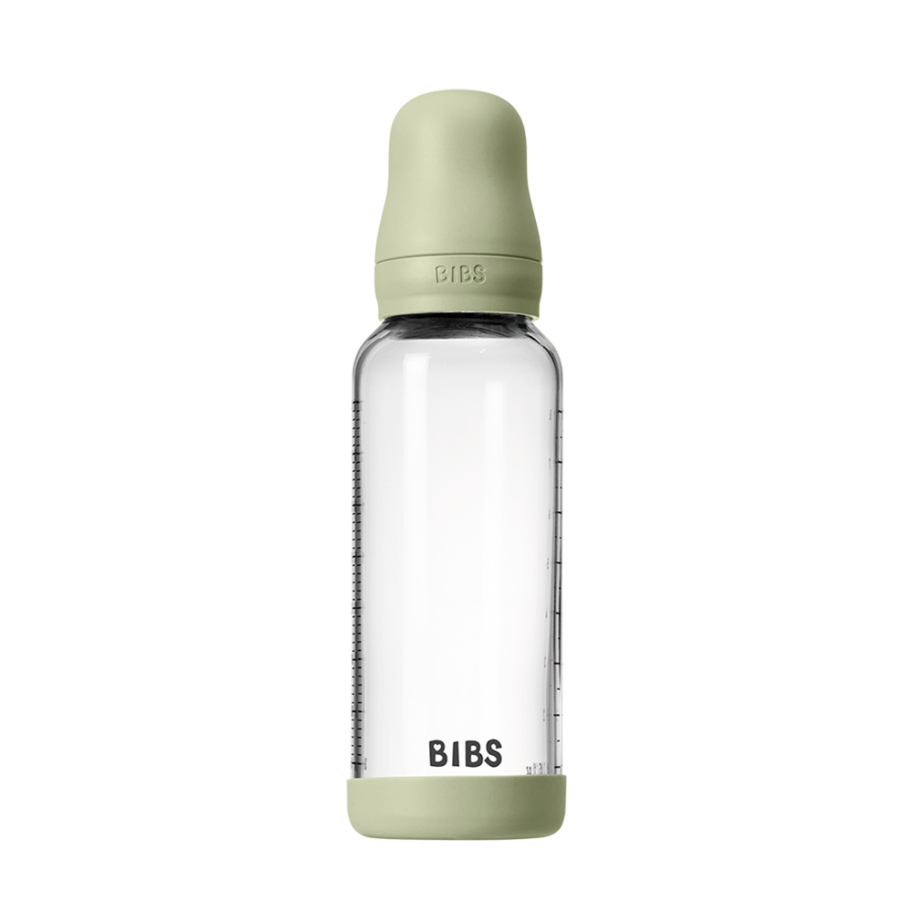 Babyglasflaschen-Set 240ml Silikon – Sage