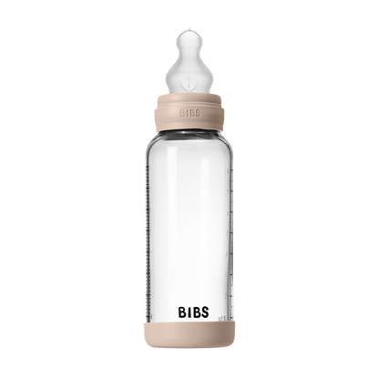 Babyglasflaschen-Set 240ml Silikon – Blush